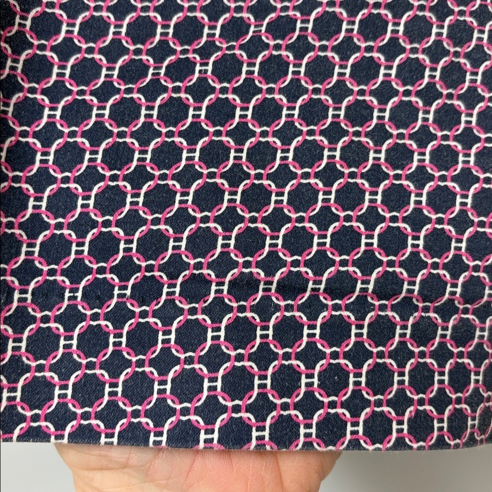 Willi Smith Navy/Pink Circular Print Chino Shorts Sz 8 - Picture 5 of 6